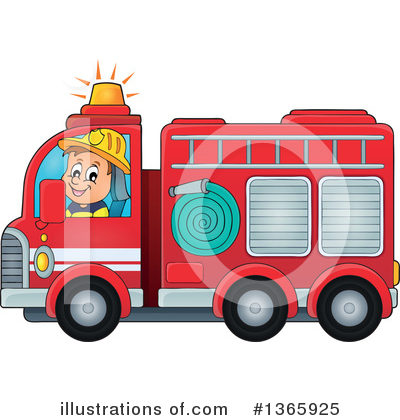 Royalty-Free (RF) Firefighter Clipart Illustration by visekart - Stock Sample #1365925