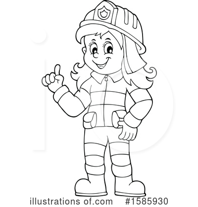 Fire Woman Clipart #1585930 by visekart