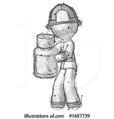Royalty-Free (RF) Firefighter Clipart Illustration by Leo Blanchette - Stock Sample #1687739