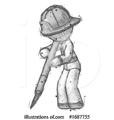 Royalty-Free (RF) Firefighter Clipart Illustration by Leo Blanchette - Stock Sample #1687755