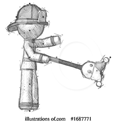 Royalty-Free (RF) Firefighter Clipart Illustration by Leo Blanchette - Stock Sample #1687771