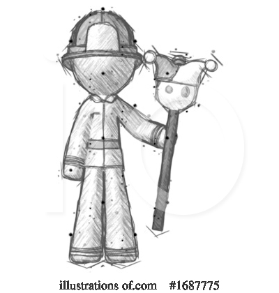 Royalty-Free (RF) Firefighter Clipart Illustration by Leo Blanchette - Stock Sample #1687775