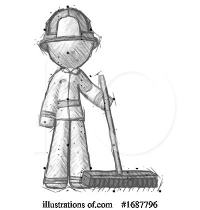 Royalty-Free (RF) Firefighter Clipart Illustration by Leo Blanchette - Stock Sample #1687796