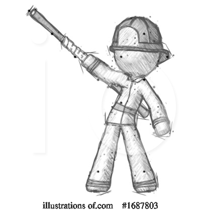 Royalty-Free (RF) Firefighter Clipart Illustration by Leo Blanchette - Stock Sample #1687803