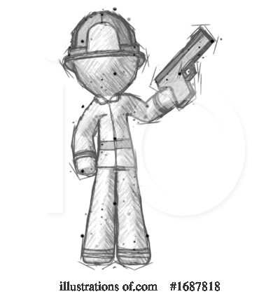 Royalty-Free (RF) Firefighter Clipart Illustration by Leo Blanchette - Stock Sample #1687818