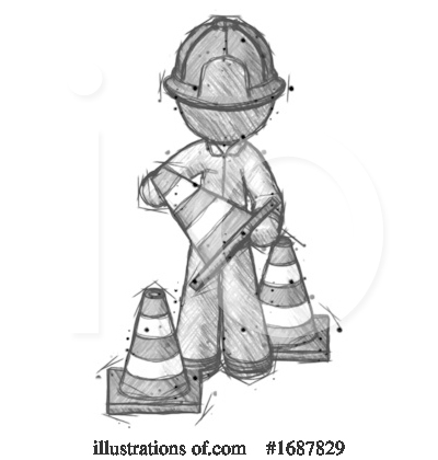 Royalty-Free (RF) Firefighter Clipart Illustration by Leo Blanchette - Stock Sample #1687829