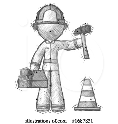Royalty-Free (RF) Firefighter Clipart Illustration by Leo Blanchette - Stock Sample #1687831