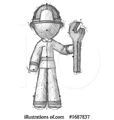 Royalty-Free (RF) Firefighter Clipart Illustration by Leo Blanchette - Stock Sample #1687837