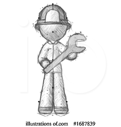 Royalty-Free (RF) Firefighter Clipart Illustration by Leo Blanchette - Stock Sample #1687839