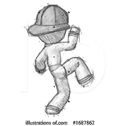 Royalty-Free (RF) Firefighter Clipart Illustration by Leo Blanchette - Stock Sample #1687862