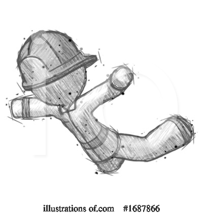 Royalty-Free (RF) Firefighter Clipart Illustration by Leo Blanchette - Stock Sample #1687866