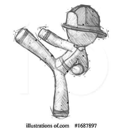 Royalty-Free (RF) Firefighter Clipart Illustration by Leo Blanchette - Stock Sample #1687897