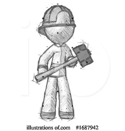 Royalty-Free (RF) Firefighter Clipart Illustration by Leo Blanchette - Stock Sample #1687942