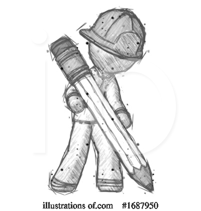 Royalty-Free (RF) Firefighter Clipart Illustration by Leo Blanchette - Stock Sample #1687950