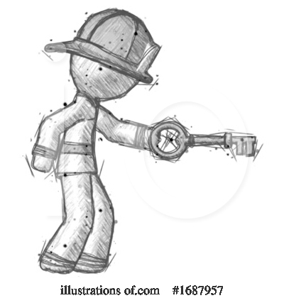 Royalty-Free (RF) Firefighter Clipart Illustration by Leo Blanchette - Stock Sample #1687957