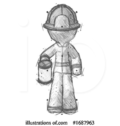 Royalty-Free (RF) Firefighter Clipart Illustration by Leo Blanchette - Stock Sample #1687963
