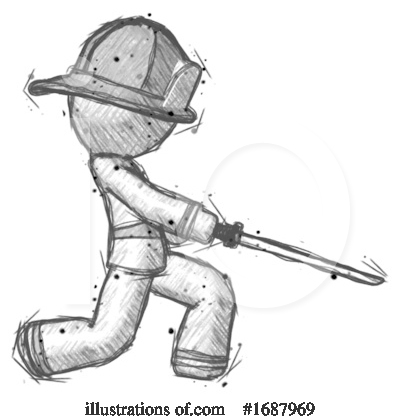 Royalty-Free (RF) Firefighter Clipart Illustration by Leo Blanchette - Stock Sample #1687969