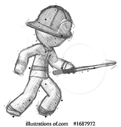 Royalty-Free (RF) Firefighter Clipart Illustration by Leo Blanchette - Stock Sample #1687972