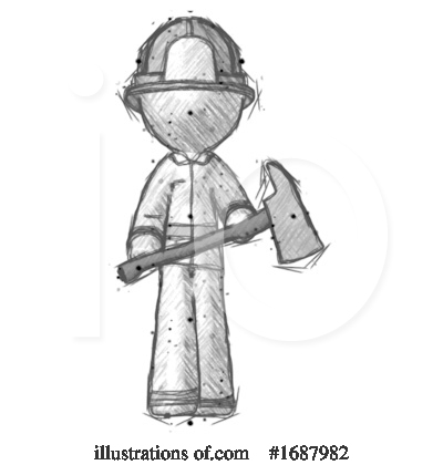 Royalty-Free (RF) Firefighter Clipart Illustration by Leo Blanchette - Stock Sample #1687982