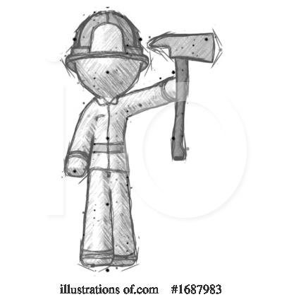 Royalty-Free (RF) Firefighter Clipart Illustration by Leo Blanchette - Stock Sample #1687983