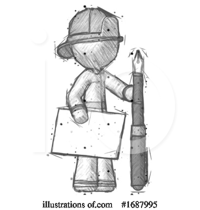 Royalty-Free (RF) Firefighter Clipart Illustration by Leo Blanchette - Stock Sample #1687995