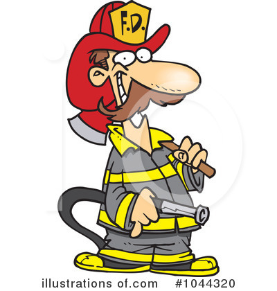 Firefighter Clipart #1044320 by toonaday
