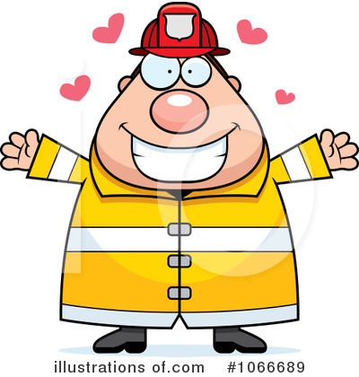 Royalty-Free (RF) Fireman Clipart Illustration by Cory Thoman - Stock Sample #1066689