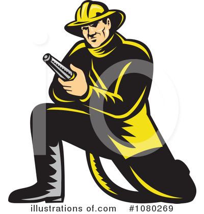 Firefighter Clipart #1080269 by patrimonio