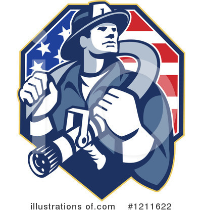 Firefighter Clipart #1211622 by patrimonio