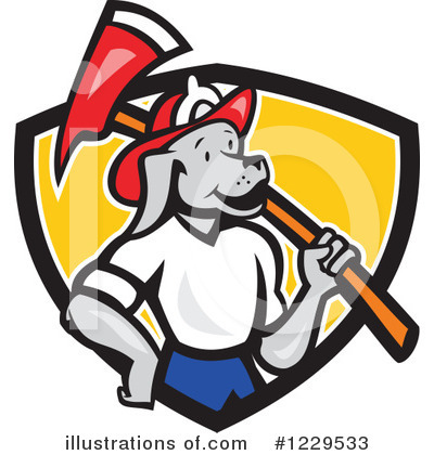 Royalty-Free (RF) Fireman Clipart Illustration by patrimonio - Stock Sample #1229533