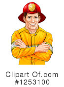 Fireman Clipart #1253100 by AtStockIllustration