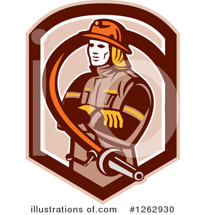 Fire Man Clipart #1262930 by patrimonio