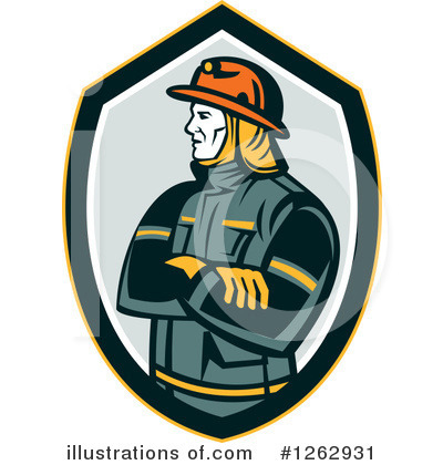 Firefighter Clipart #1262931 by patrimonio