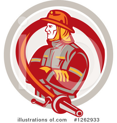 Fire Man Clipart #1262933 by patrimonio