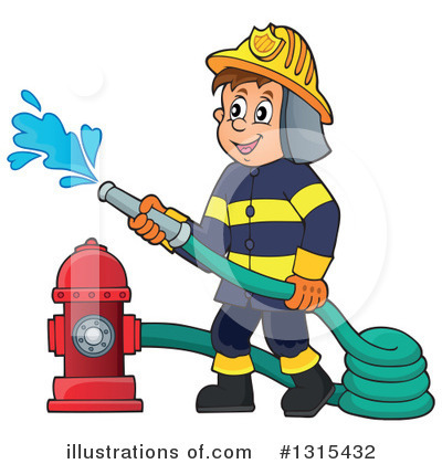 Royalty-Free (RF) Fireman Clipart Illustration by visekart - Stock Sample #1315432