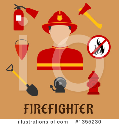 Royalty-Free (RF) Fireman Clipart Illustration by Vector Tradition SM - Stock Sample #1355230