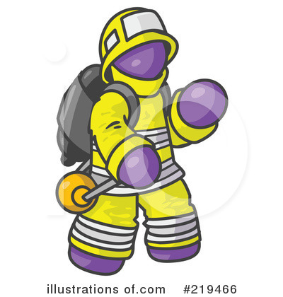 Royalty-Free (RF) Fireman Clipart Illustration by Leo Blanchette - Stock Sample #219466