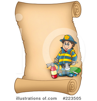 Royalty-Free (RF) Fireman Clipart Illustration by visekart - Stock Sample #223505
