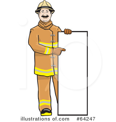 Royalty-Free (RF) Fireman Clipart Illustration by David Rey - Stock Sample #64247
