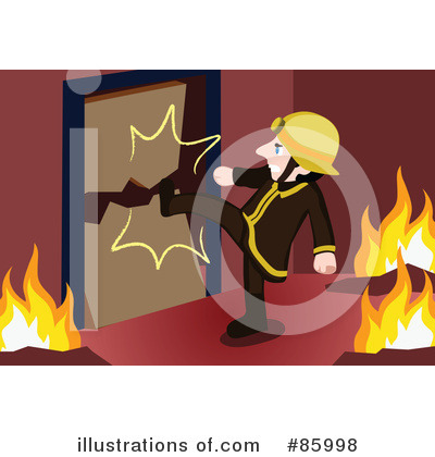 Royalty-Free (RF) Fireman Clipart Illustration by mayawizard101 - Stock Sample #85998