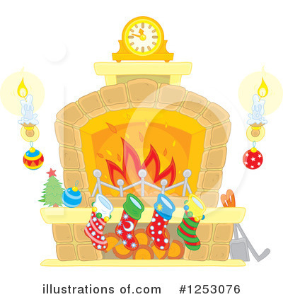 Fireplace Clipart #1253076 by Alex Bannykh
