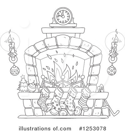 Royalty-Free (RF) Fireplace Clipart Illustration by Alex Bannykh - Stock Sample #1253078