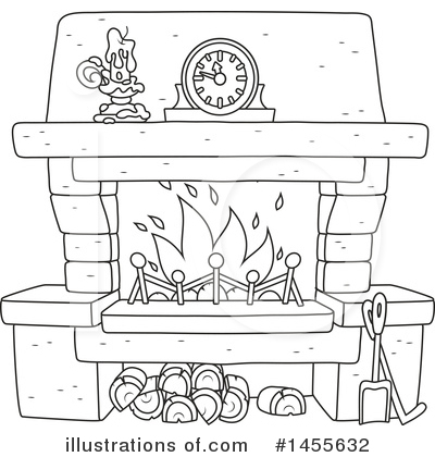 Royalty-Free (RF) Fireplace Clipart Illustration by Alex Bannykh - Stock Sample #1455632