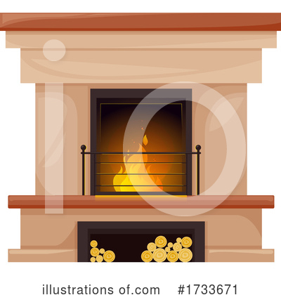 Royalty-Free (RF) Fireplace Clipart Illustration by Vector Tradition SM - Stock Sample #1733671