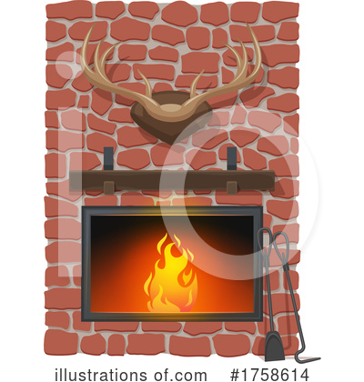 Royalty-Free (RF) Fireplace Clipart Illustration by Vector Tradition SM - Stock Sample #1758614