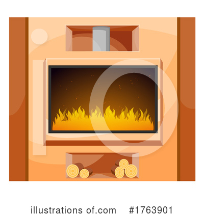 Royalty-Free (RF) Fireplace Clipart Illustration by Vector Tradition SM - Stock Sample #1763901