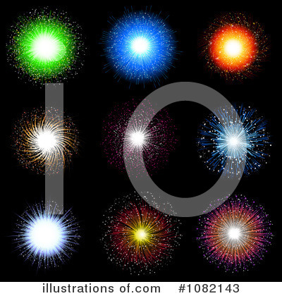 Royalty-Free (RF) Fireworks Clipart Illustration by KJ Pargeter - Stock Sample #1082143