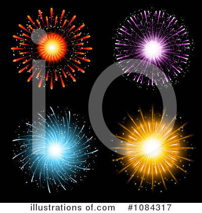 Royalty-Free (RF) Fireworks Clipart Illustration by KJ Pargeter - Stock Sample #1084317