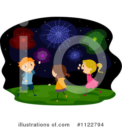Royalty-Free (RF) Fireworks Clipart Illustration by BNP Design Studio - Stock Sample #1122794