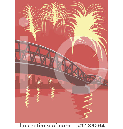 Royalty-Free (RF) Fireworks Clipart Illustration by patrimonio - Stock Sample #1136264